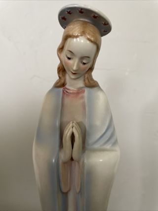 GOEBEL M I HUMMEL PRAYING MADONNA BLESSED MOTHER VIRGIN MARY FIGURINE 11 inches 3