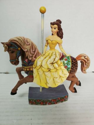 Jim Shore Disney Princess Of Knowledge Belle Beauty And Beast Carousel - 4011744