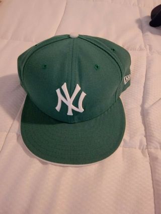 York Yankees Era Logo White 59fifty Fitted Hat - Kelly Green 7 3/8 - 8