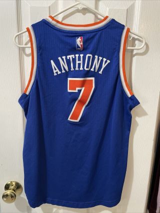 Carmelo Anthony York Knicks Boys Adidas Swingman Jersey Large Length Plus 2