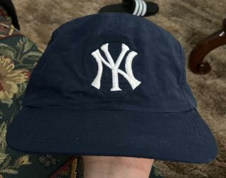 Vintage 90s York Yankees Hat Baseball Cap Nylon Grosscap Gcc Mlb