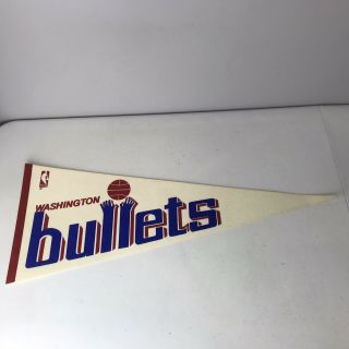 Vintage Washington Bullets Nba Basketball Full Size Pennant