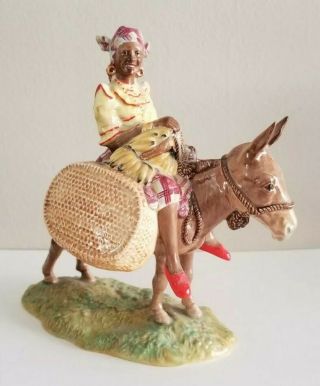 Beswick England Susie Jamaica Lady Riding Donkey Horse Figurine Porcelain