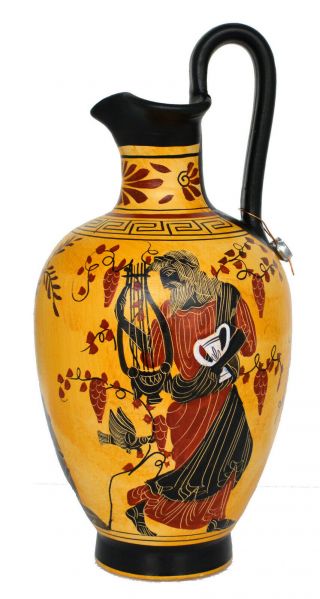 Goddess Athena and Poseidon - Dionysus God of Wine Oinochoe Amphora Vase pottery 2