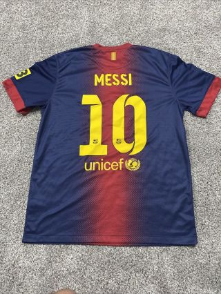 Nike FC Barcelona Messi Jersey Size L 2
