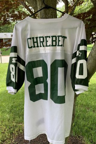Vtg Starter 90s Wayne Chrebet Jersey Mens L 48 York Jets White Nfl Euc Rare