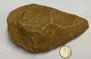 Paleolithic 300,  000 Year Old Homo Erectus Man Stone Hand Axe (m1043)
