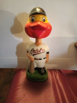 Baltimore Orioles Vintage Mascot Bobblehead 1998 Mlb Baseball Tei Green Base Nib