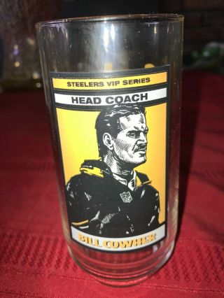 1997 Pittsburgh Steelers Vip Series Glass Bill Cowher Power Coca Cola Eat 