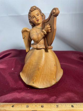 Vintage Anri/reuge Carved Wood Italian Angel " Tune - Brahm 