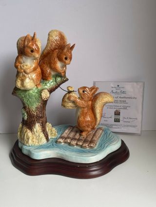 Border Fine Arts Beatrix Potter Tableau Figurine Sailing Home Squirrel Nutkin