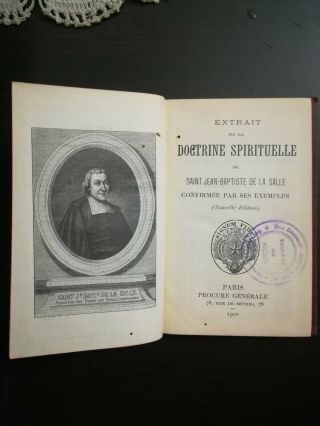 Extrait De La Doctrine Spirituelle De Saint Jean - Baptiste De La Salle - 1910