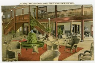 1922 Cedar Point Ohio Hotel Postcard Watchtower Jehovah Advertise King & Kingdom