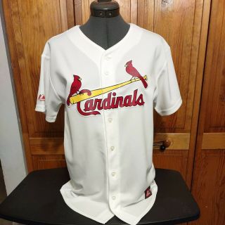 Cardinals 5 Authentic Albert Pujols White Jersey,  Majestic Sz.  Xl Youth (teen)