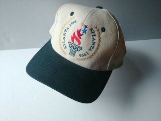 Rare Vintage Olympic Summer Games Atlanta 1996 Snapback Hat Cap 100 Torch Hanes