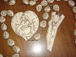 Large Wall Rosary - Virgin Mary - Our Lady Of The Rosary Of Pompei - Rare