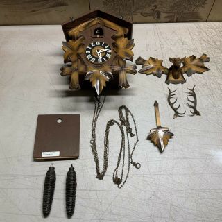 Vintage Cuckoo Clock (for Parts/repair) Made In Germany
