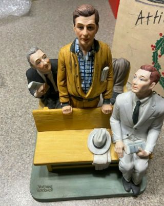 Vintage Norman Rockwell Museum Figurine Sculpture " Freedom Of Speech " 1982