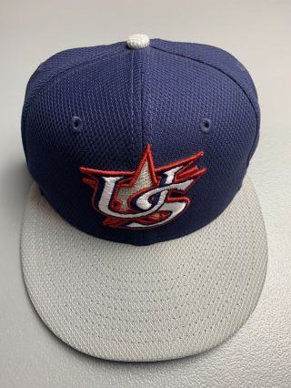 Men’s Era 59/fifty Usa Baseball Gray/blue Fitted Hat Size 6 3/4