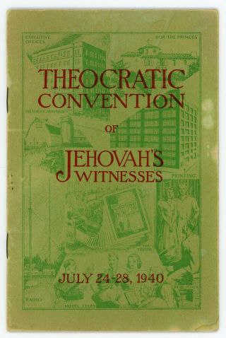 1940 Theocratic Convention Of Jehovah 