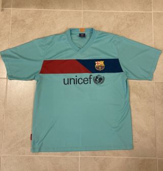 Fcb Barcelona Soccer Jersey Messi 10 Unicef Men’s Xxl
