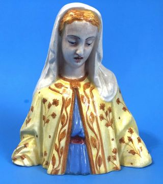 Vintage Virgin Mary Madonna Bust Made In Italy 562.  Koscherak Brothers