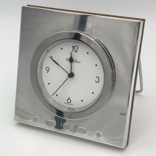 Sterling Silver Desk Clock 2000 R J Carr Sheffield