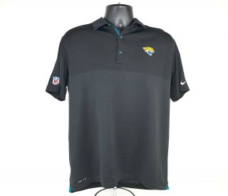 Nike Dri - Fit On - Field Nfl Team Apparel Jacksonville Jaguars Polo Shirt Large