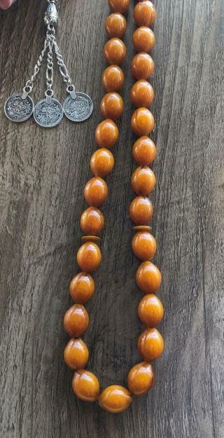 islamic 33 german amber faturan bakelite Islamic Prayer Beads Rosary فاتوران 3