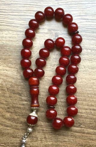 33 german cherry faturan amber bakelite Islamic Prayer Beads Rosary فاتوران 2