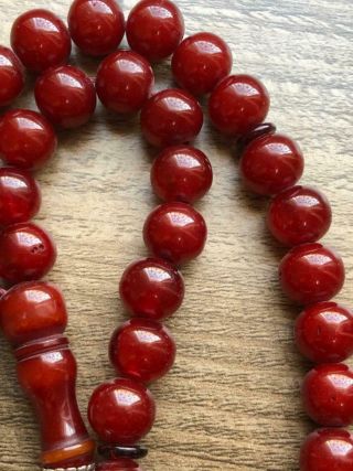 33 german cherry faturan amber bakelite Islamic Prayer Beads Rosary فاتوران 3