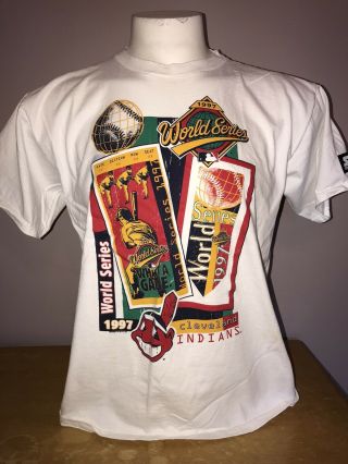 Vintage 1997 Cleveland Indians Starter Brand World Series Shirt
