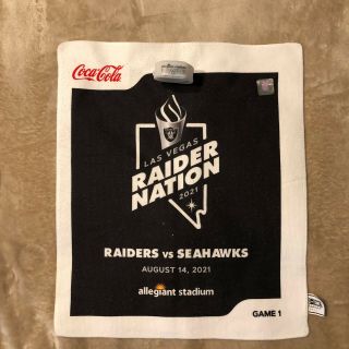 Raiders Memorabilia Preseason Inaugural Fan Game Towel And Ribbon Cutting Light