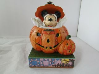 Jim Shore Disney Mickey Beware Of The Pumpkin Patch 4016580 Mickey Ghost