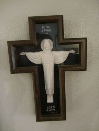 Jesus Christ Wall Hanging Wooden Frame King Of Kings And Lord Of Lords Rev 19:16
