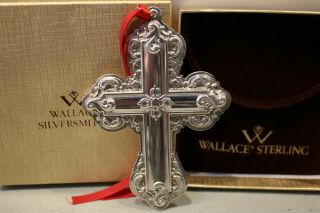Wallace Silversmiths 11th Edition Grande Baroque Sterling Silver Cross Ornament