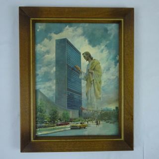 Jesus Prince Of Peace Knocking On The United Nations 1961 Framed Art Print