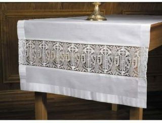 Rj Toomey Altar Frontal Latin Cross Ihs Design Embroidered Catholic Runner