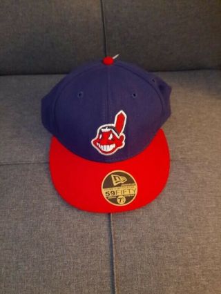 Pre - Owned Cleveland Indians Chief Wahoo Era 7 And 5/8 Cap.