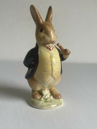 Old Beswick Beatrix Potters Mr Benjamin Bunny Pipe Out Figurine Bp2 Gold Mark