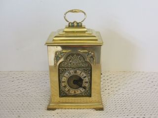Antique English / Rotherham Brass Bracket / Mantel Clock