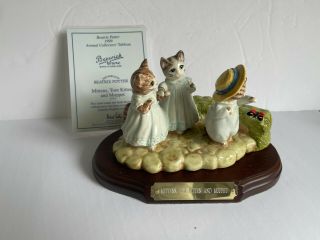 Beswick Ware Beatrix Potter Mittens Tom Kitten And Moppet Tableau Figurine Wbase