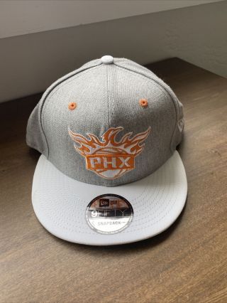 Phoenix Suns Nba Basketball Era 9fifty Snap Back Flat Bill Light Gray Hat