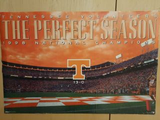 Tennessee Volunteers The Perfect Season 1998 National Champions 13 - 0 Poster.