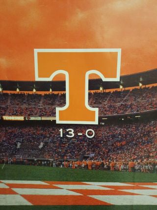 TENNESSEE VOLUNTEERS THE PERFECT SEASON 1998 NATIONAL CHAMPIONS 13 - 0 POSTER. 2
