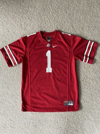 Nike Team Ohio State Buckeyes 1 Jersey Size Youth L Ncaa Red