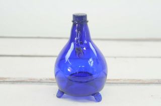 Antique/Vintage.  Cobalt Blue Glass Fly Bee Bug Catcher Romania Glass Stopper 5 2
