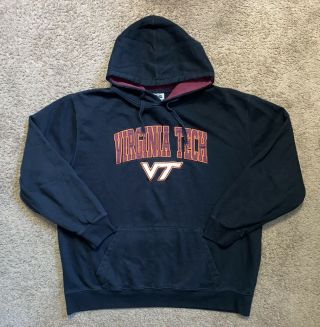 Vintage Virginia Tech Hokies Hoodie Sweatshirt Men’s Size Xxl,