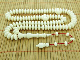 Big Camel Bone 99 Beads Islamic Prayer Beads Misbaha Tasbih Gift Muslim 302074