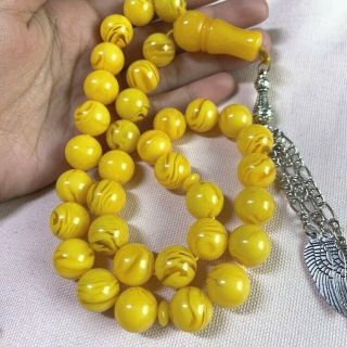 Damar 14x14 Mm 99 Turkish Amber Bakelite Komboloi Beads Prayer Beads Faturan
